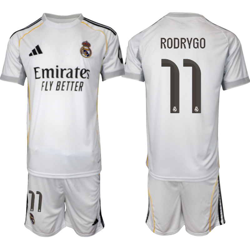 Men 2025-2026 Club Real Madrid home white #11 Soccer Jersey 01->real madrid jersey->Soccer Club Jersey